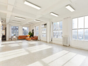 Midtown NYC event space with natural light and open layout
