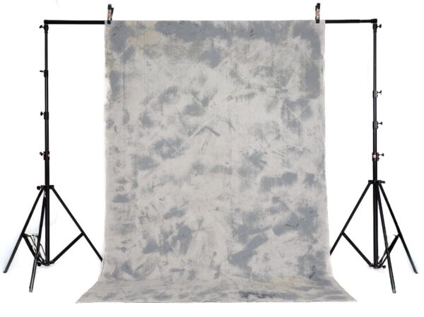 Hand painted canvas backdrop ( Grey )