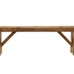 Rustic wood bench
